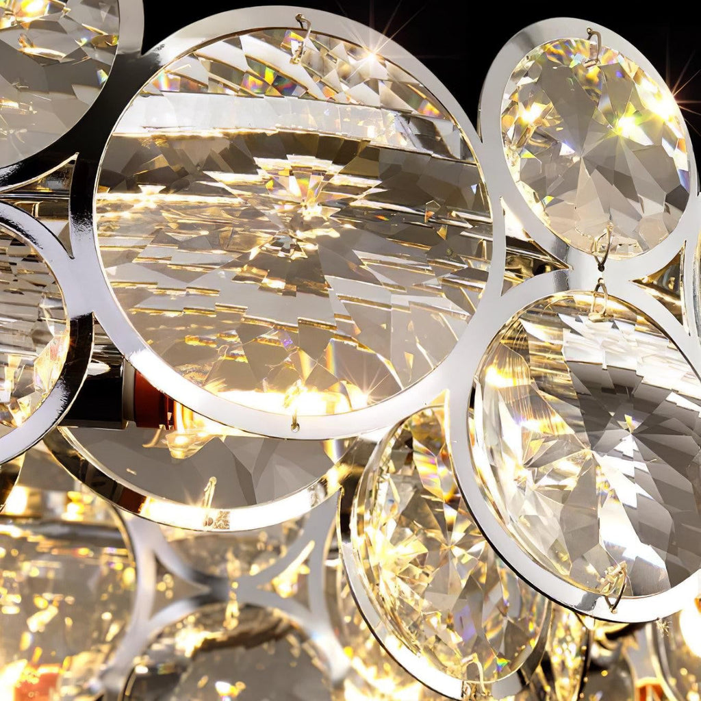 Chrome Crystal Ring Chandelier