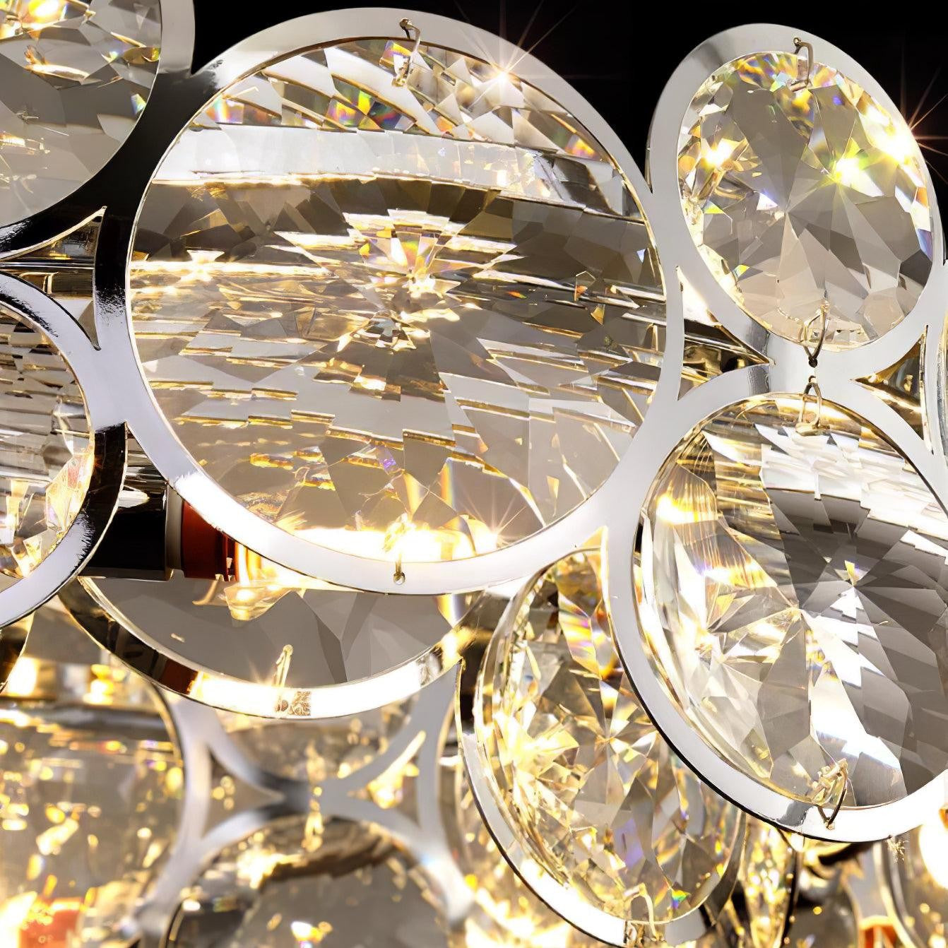 Chrome Crystal Ring Chandelier