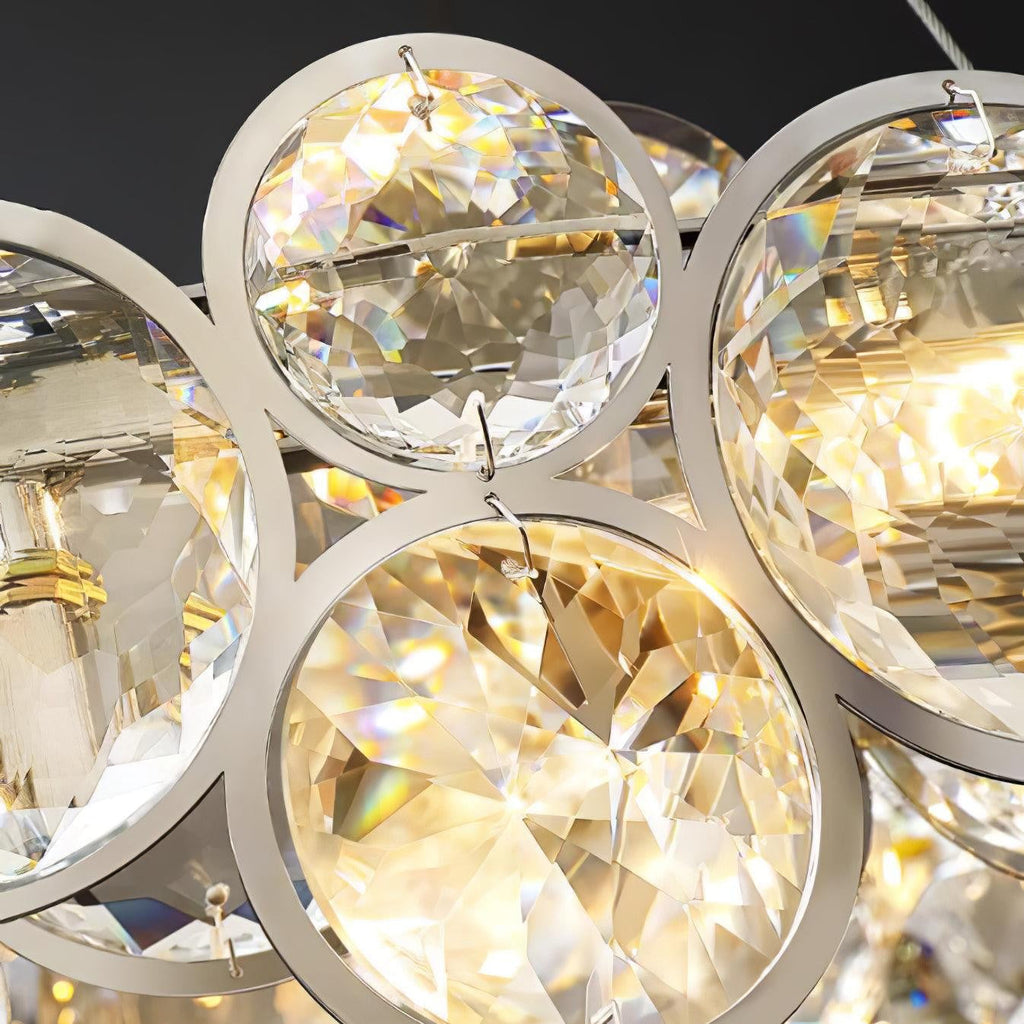 Chrome Crystal Ring Chandelier