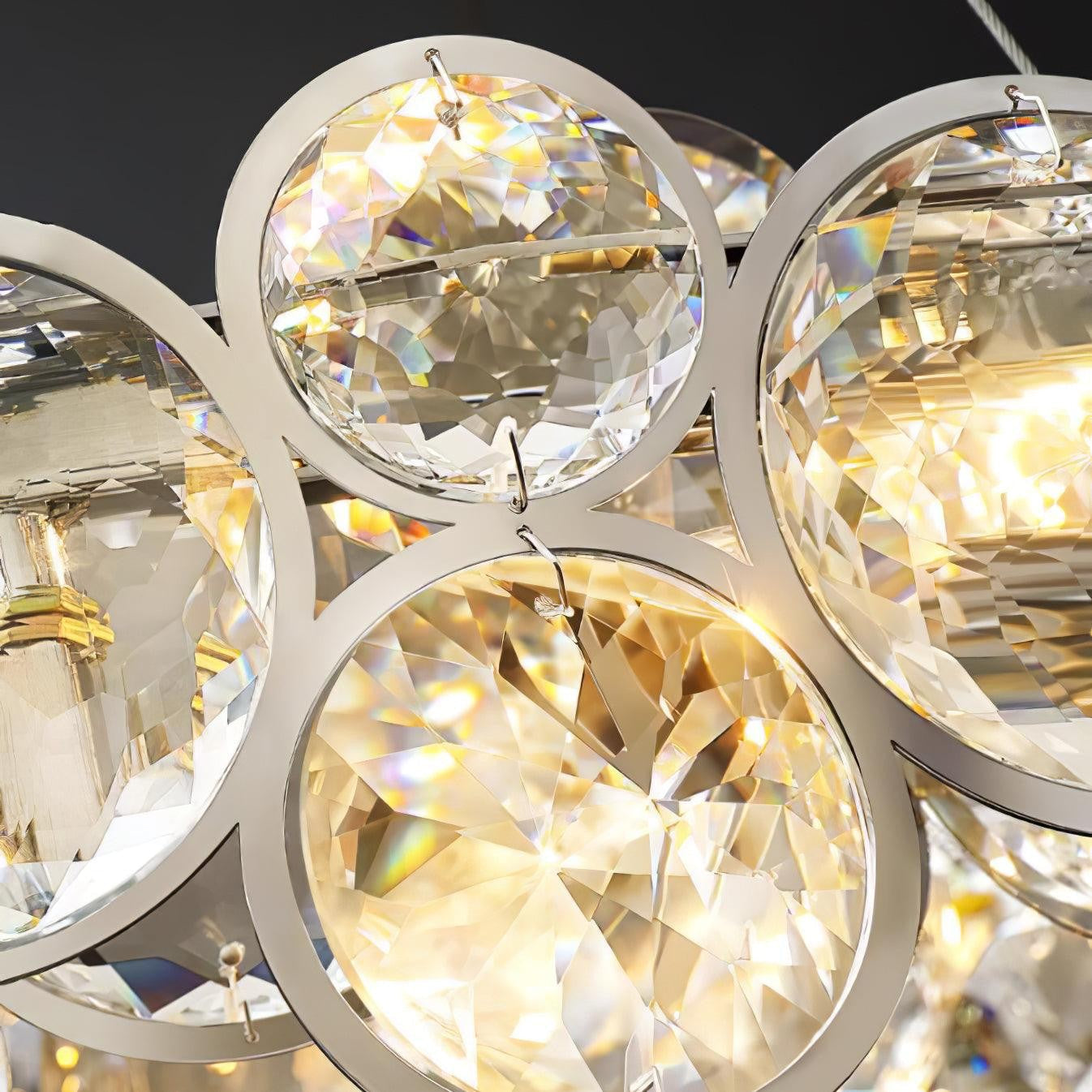 Chrome Crystal Ring Chandelier