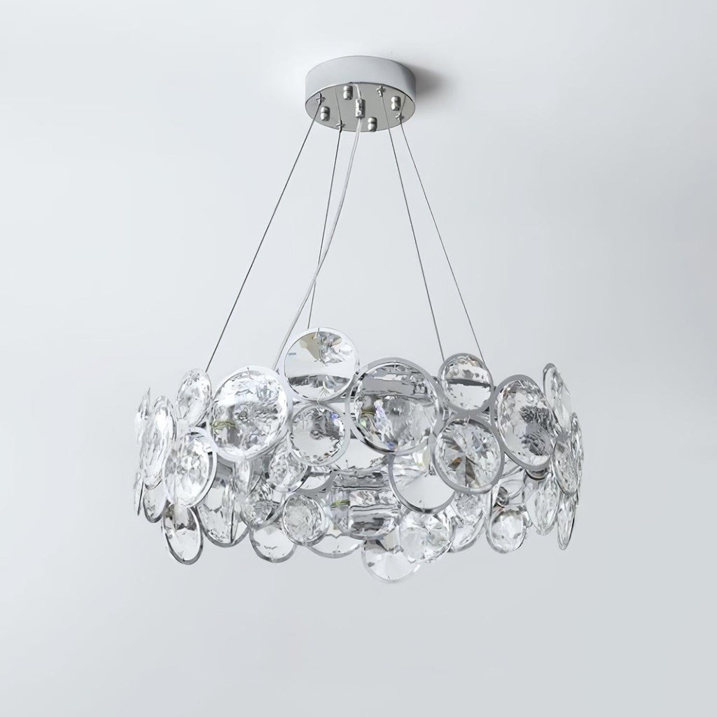 Chrome Crystal Ring Chandelier