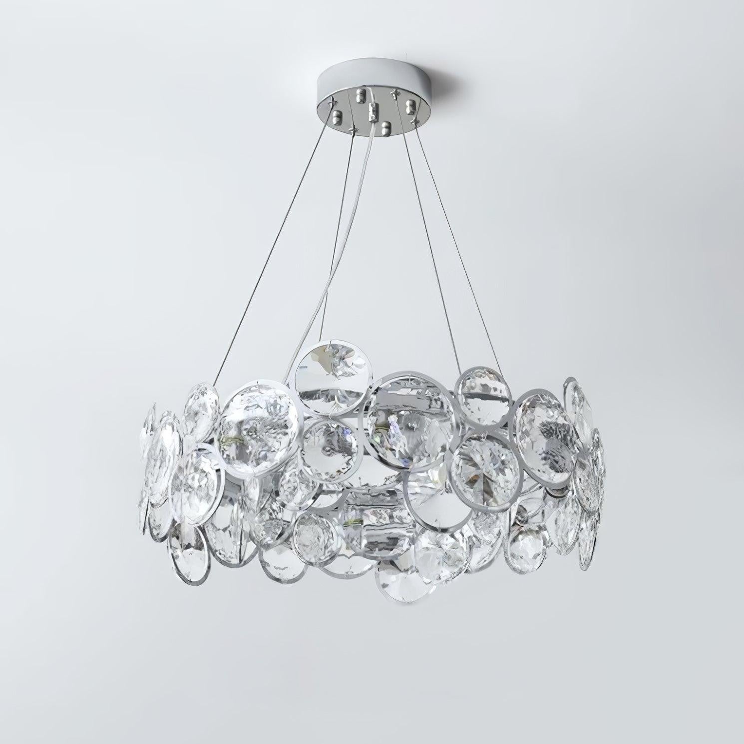 Chrome Crystal Ring Chandelier