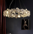 Chrome Crystal Ring Chandelier