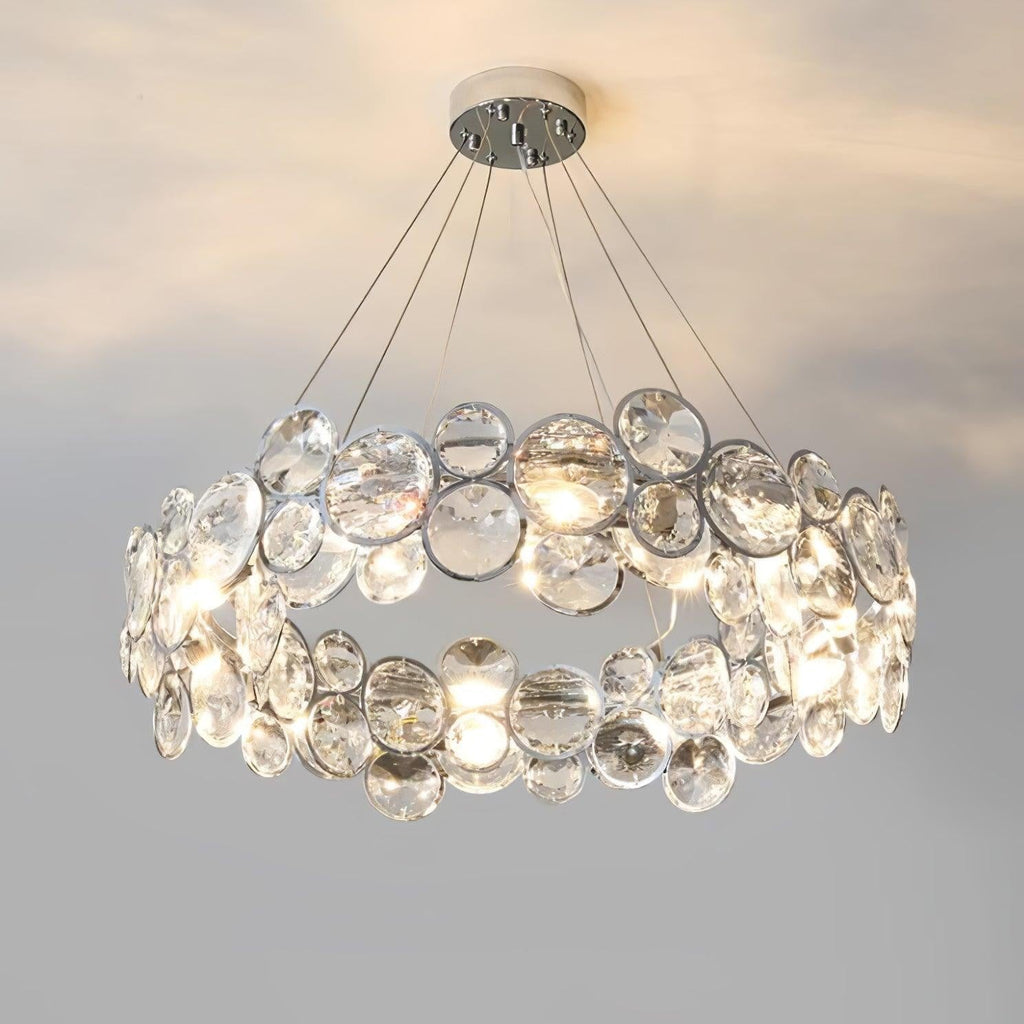 Chrome Crystal Ring Chandelier