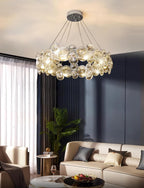Chrome Crystal Ring Chandelier