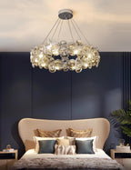 Chrome Crystal Ring Chandelier
