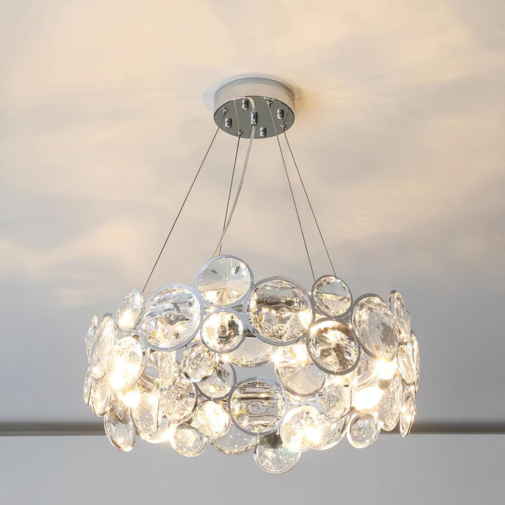 Chrome Crystal Ring Chandelier