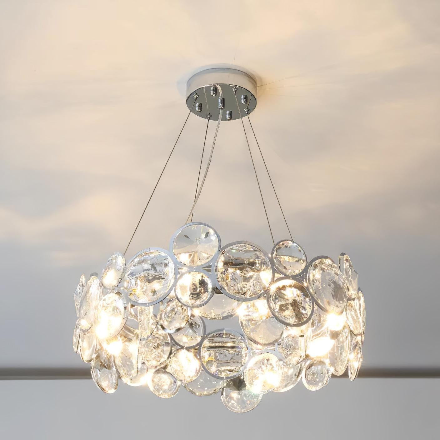 Chrome Crystal Ring Chandelier
