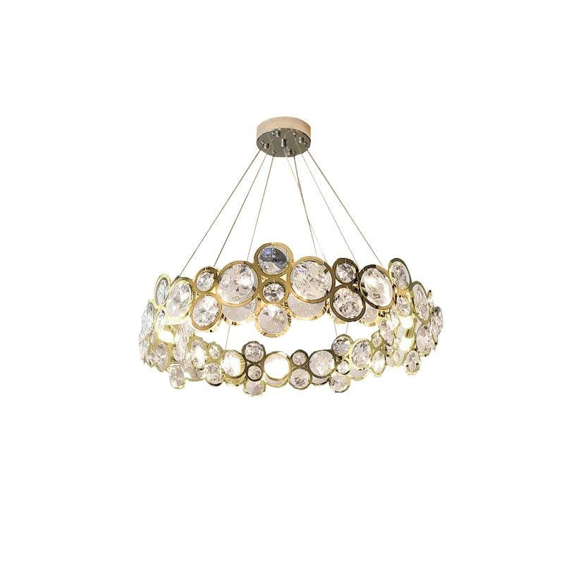 Chrome Crystal Ring Chandelier