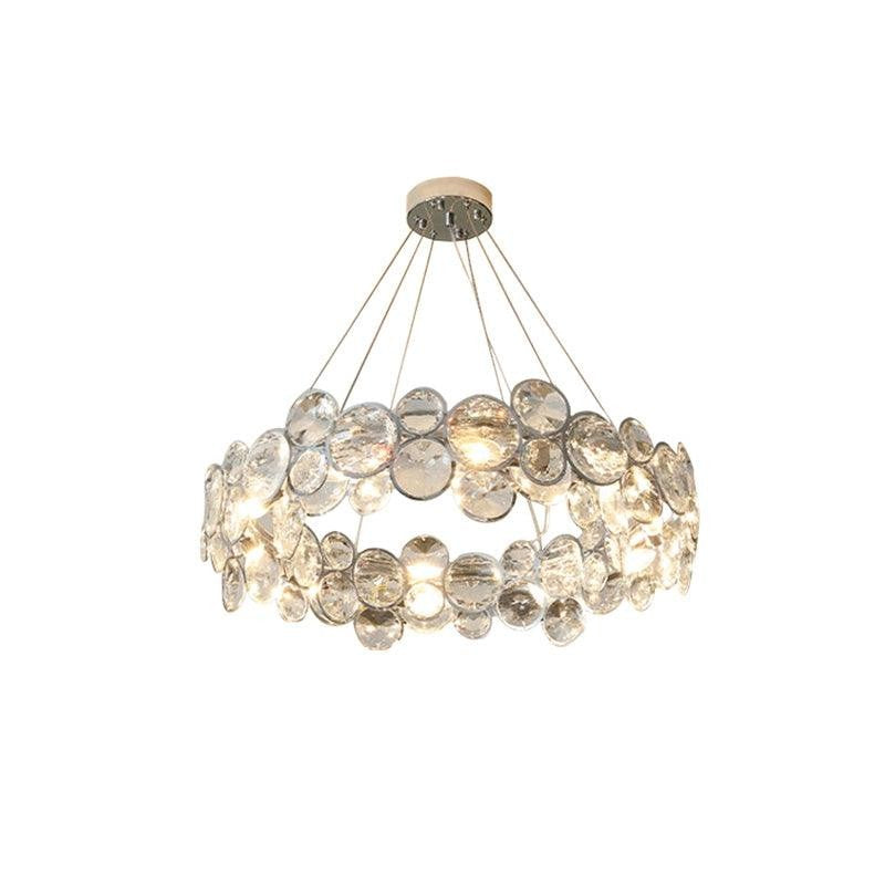 Chrome Crystal Ring Chandelier