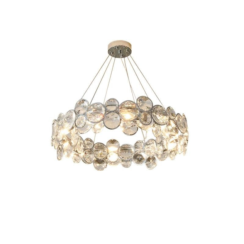 Chrome Crystal Ring Chandelier