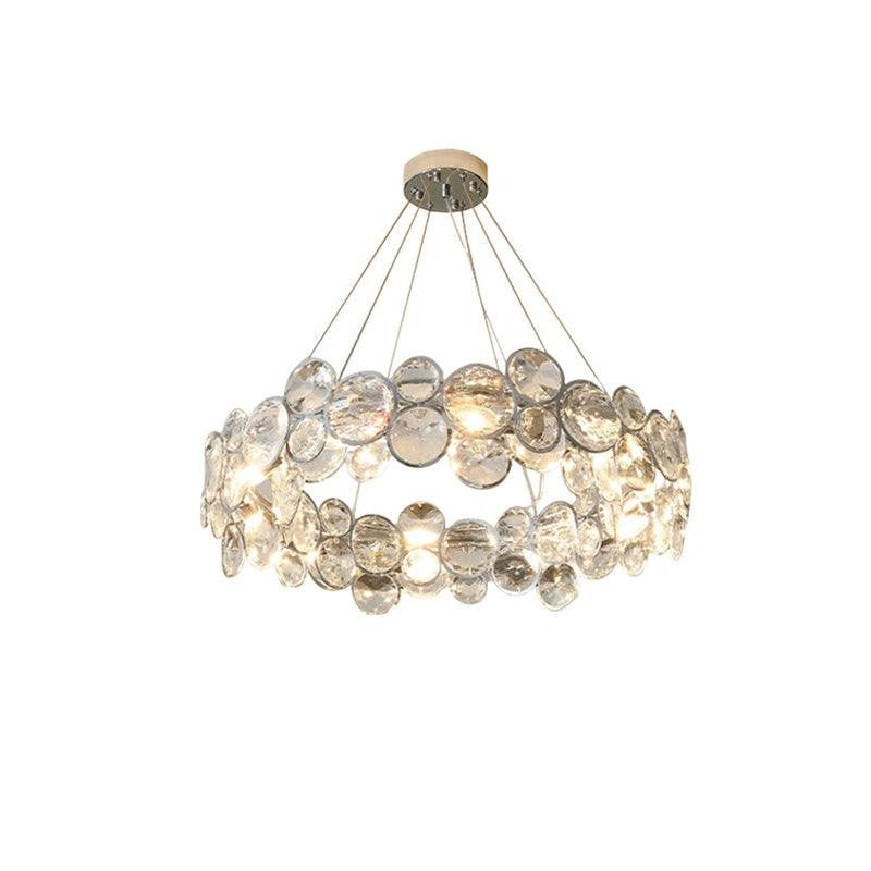 Chrome Crystal Ring Chandelier