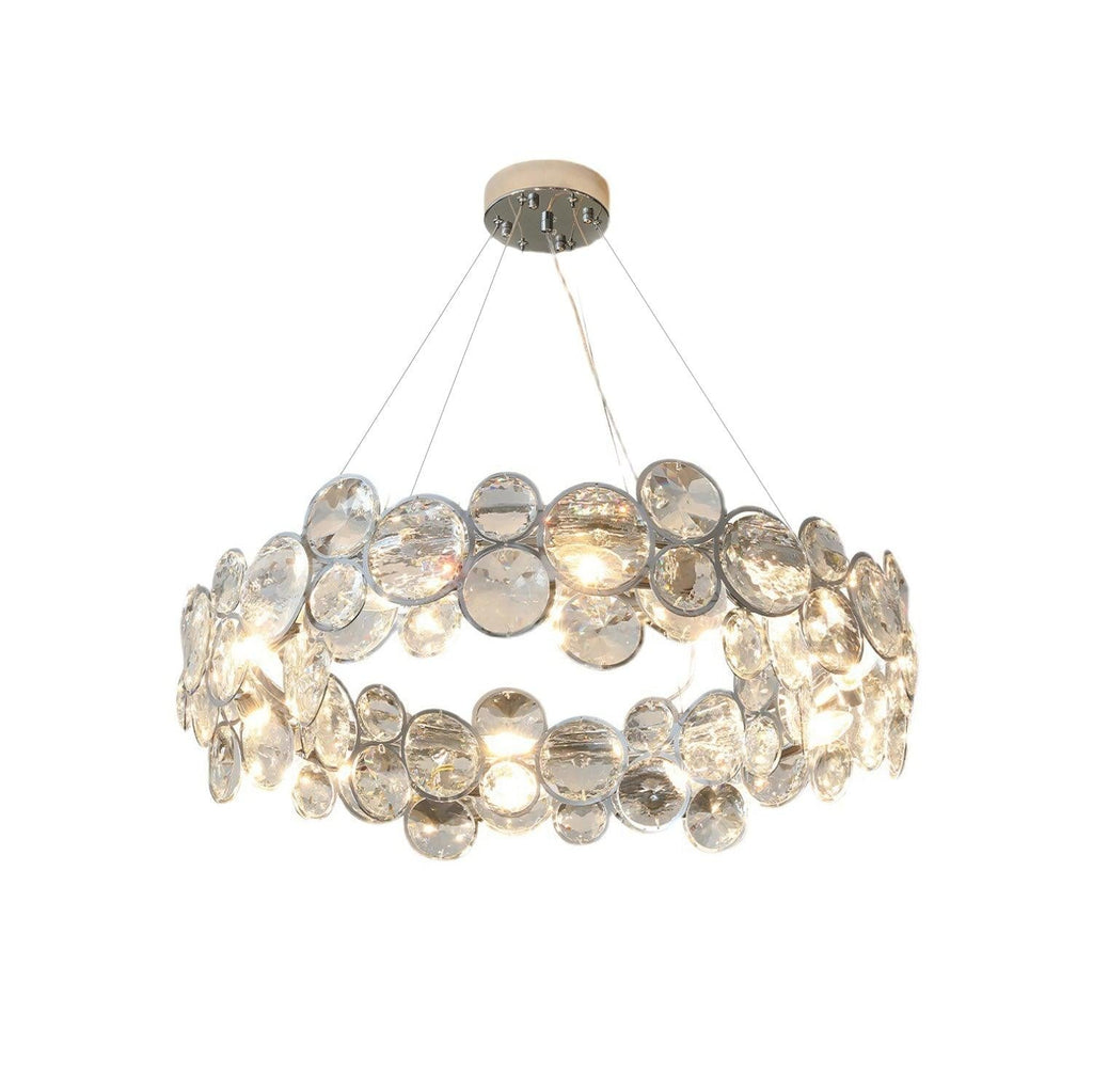 Chrome Crystal Ring Chandelier