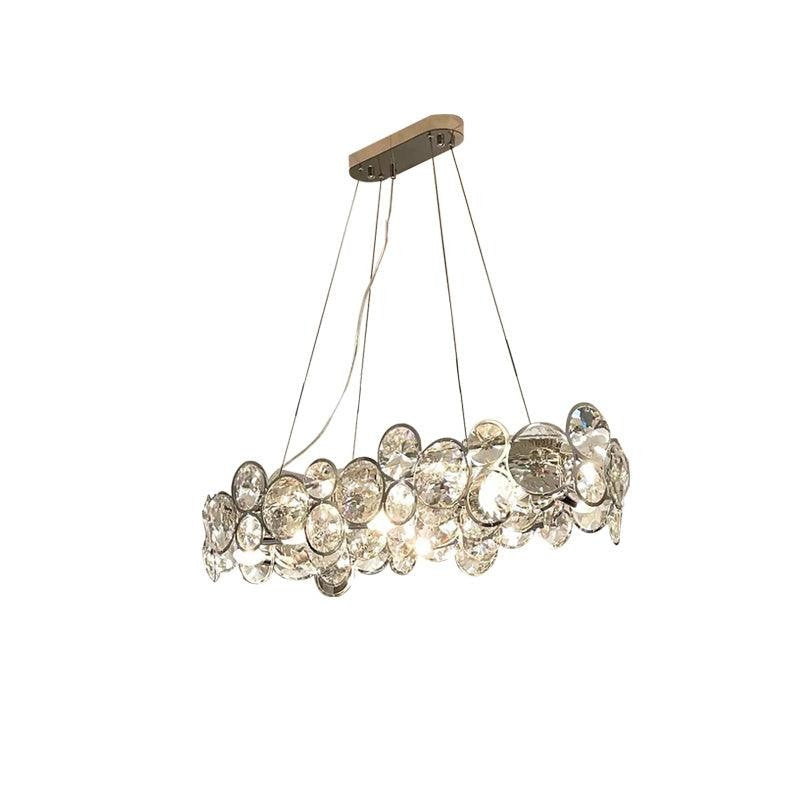 Chrome Crystal Ring Chandelier