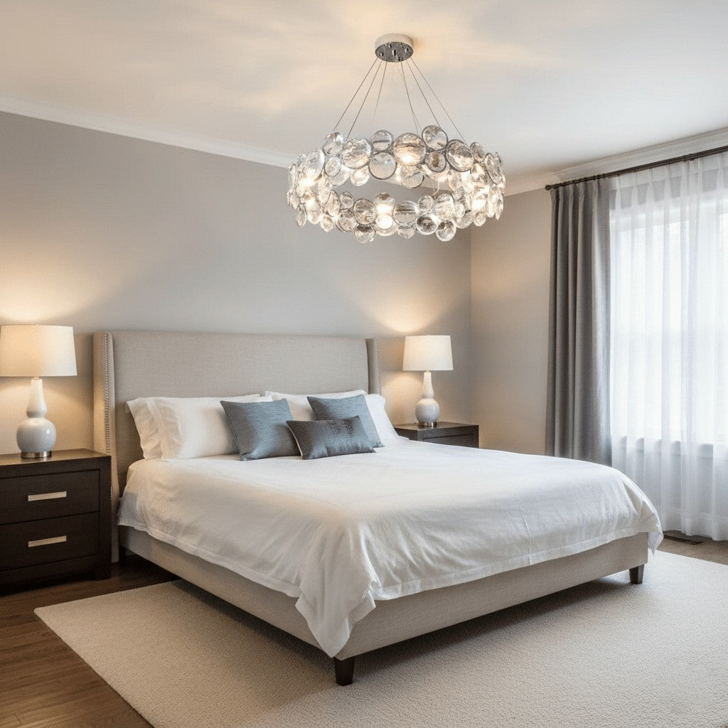 Chrome Crystal Ring Chandelier