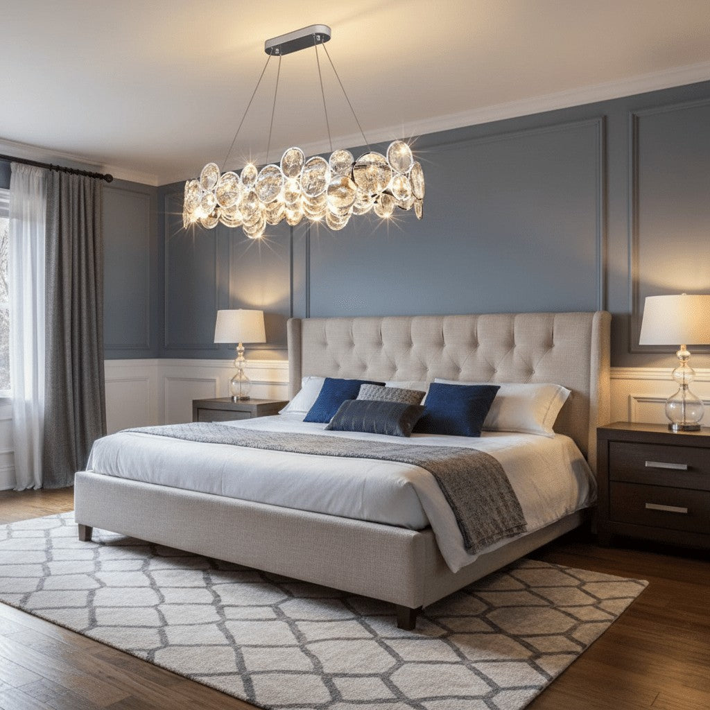 Chrome Crystal Ring Chandelier