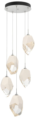 Chrysalis 16.1"W 5-Light White Crystal White Large Crystal Standard Pe