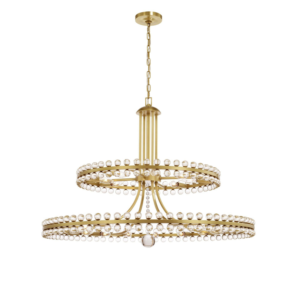 Clover 39.25'' Aged Brass Chandelier Gold 39.25"W x 32.5"H x 39.25"D