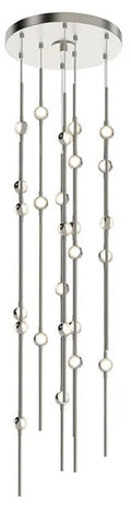 Constellation Andromeda Short 12" LED Pendant - Satin Nickel - Clear L
