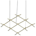 Constellation Aquarius Minor Chandelier - Satin Brass - Clear Lens