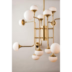 Fleming 24-Light Chandelier in Aged Brass 45.75L x 45.75W x 36H