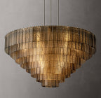 Sirene Smoke Glass Round Chandelier 52"