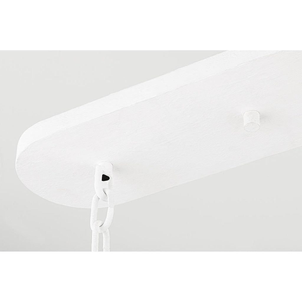 Torch 8-Light Chandelier in White Plaster 48L x 48W x 30.5H