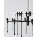 Chisel 16-Light Chandelier in Black Iron 41.25L x 41.25W x 28H