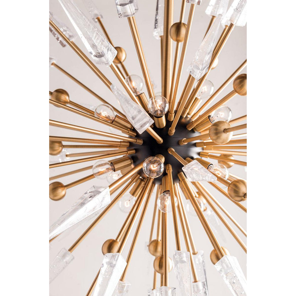 Sparta 12-Light Chandelier in Polished Nickel 32L x 32W x 32H