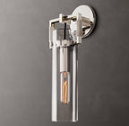 Machinist Glass Cylinder Sconce 12"