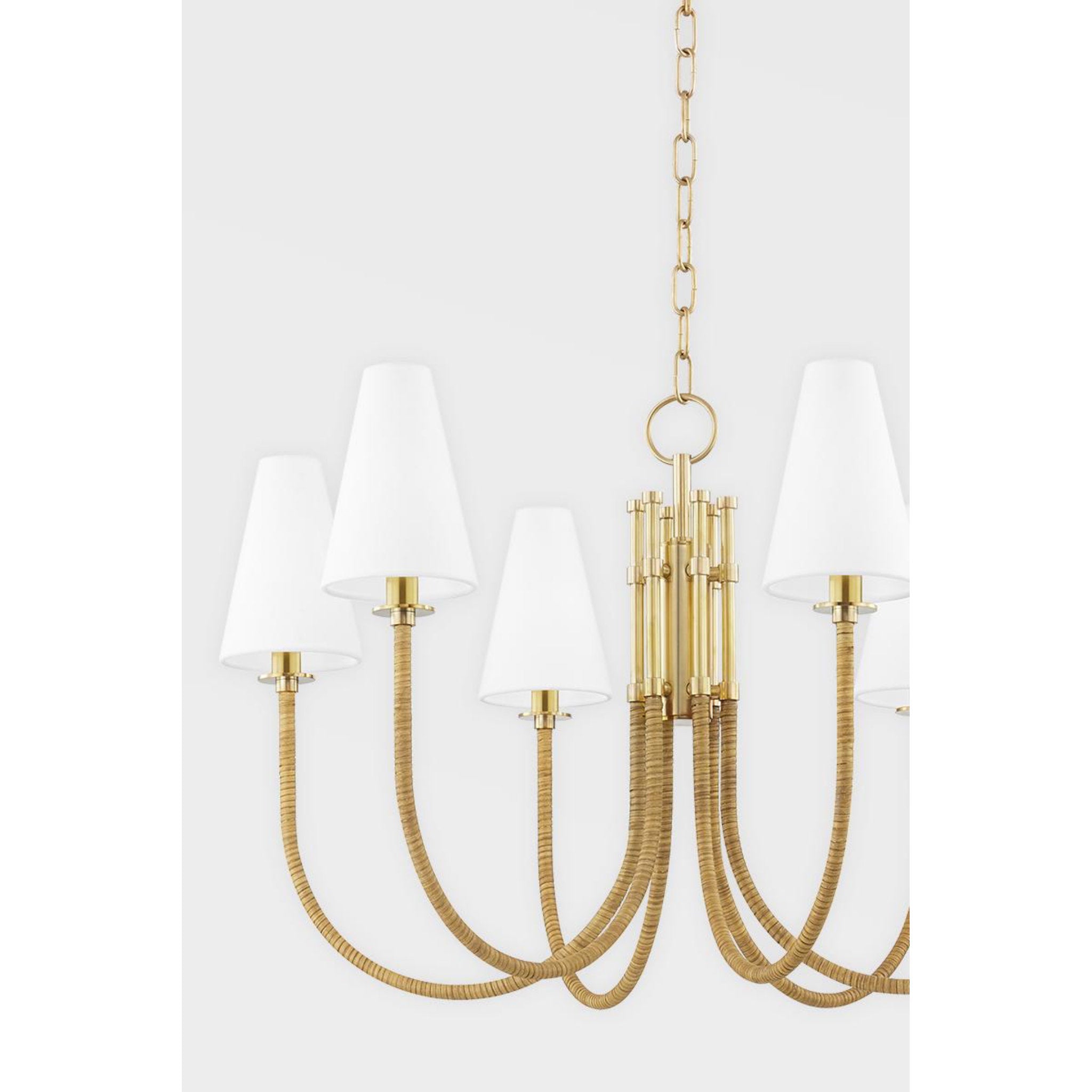 Ripley 6-Light Chandelier in Aged Brass 31.75L x 31.75W x 20.25H