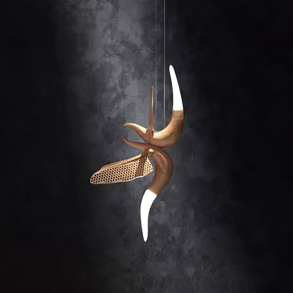Dancer Sculptural Wood Pendant
