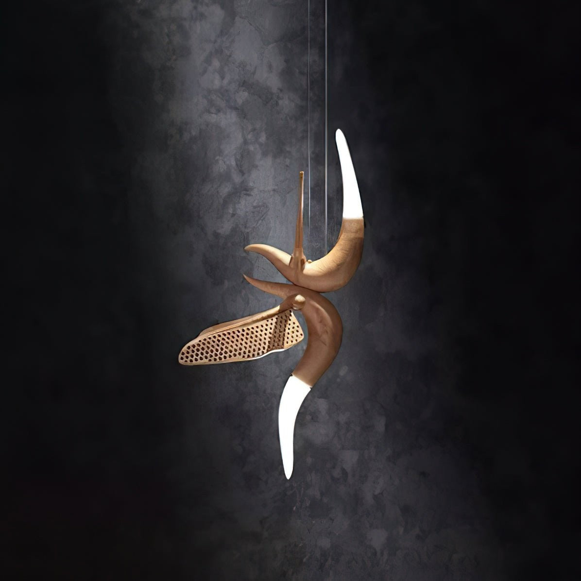 Dancer Sculptural Wood Pendant