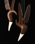 Dancer Sculptural Wood Pendant