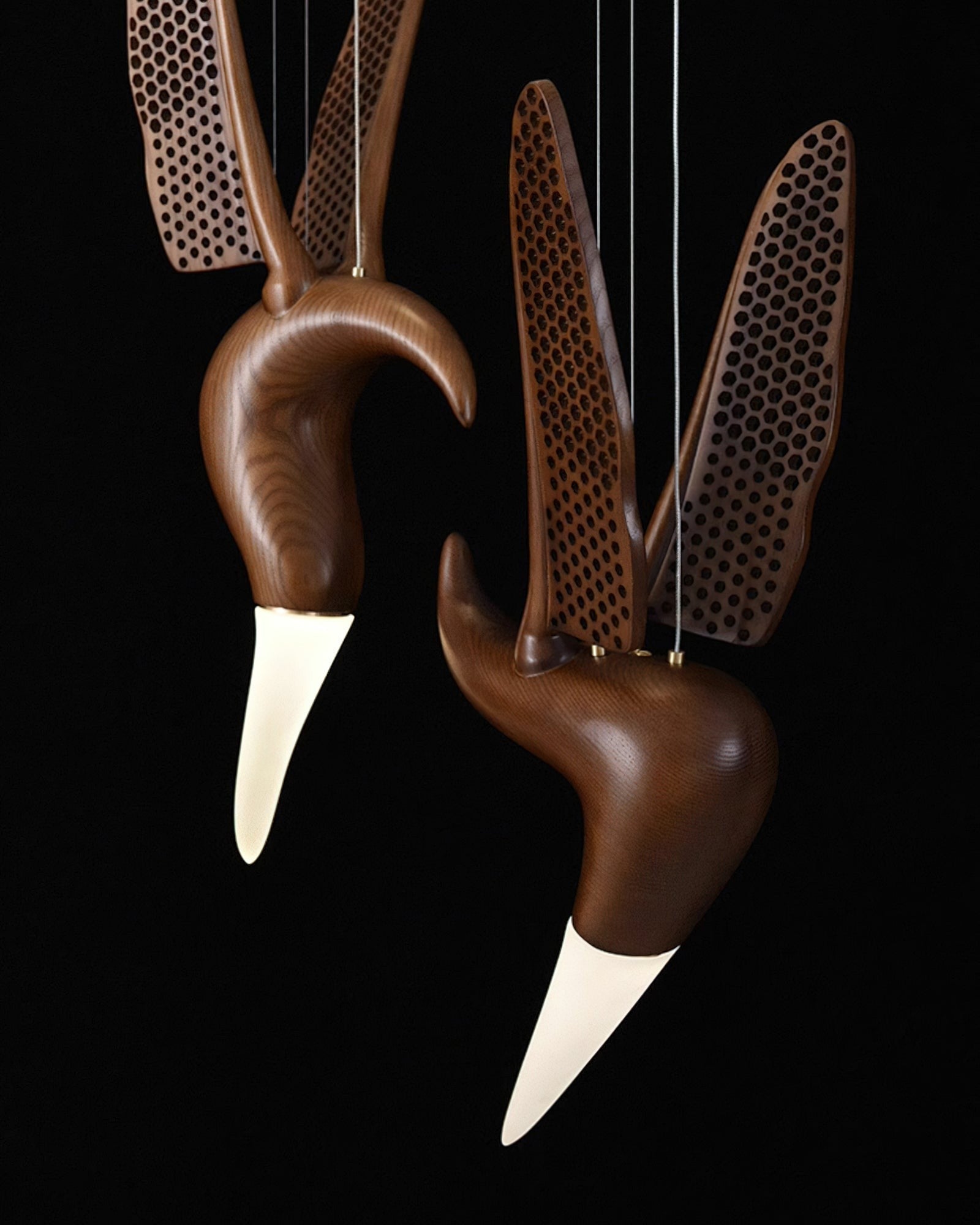 Dancer Sculptural Wood Pendant