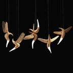 Dancer Sculptural Wood Pendant