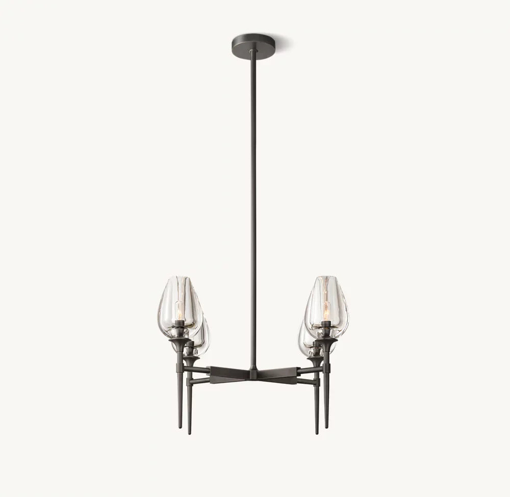 Tulip Round Chandelier 27"