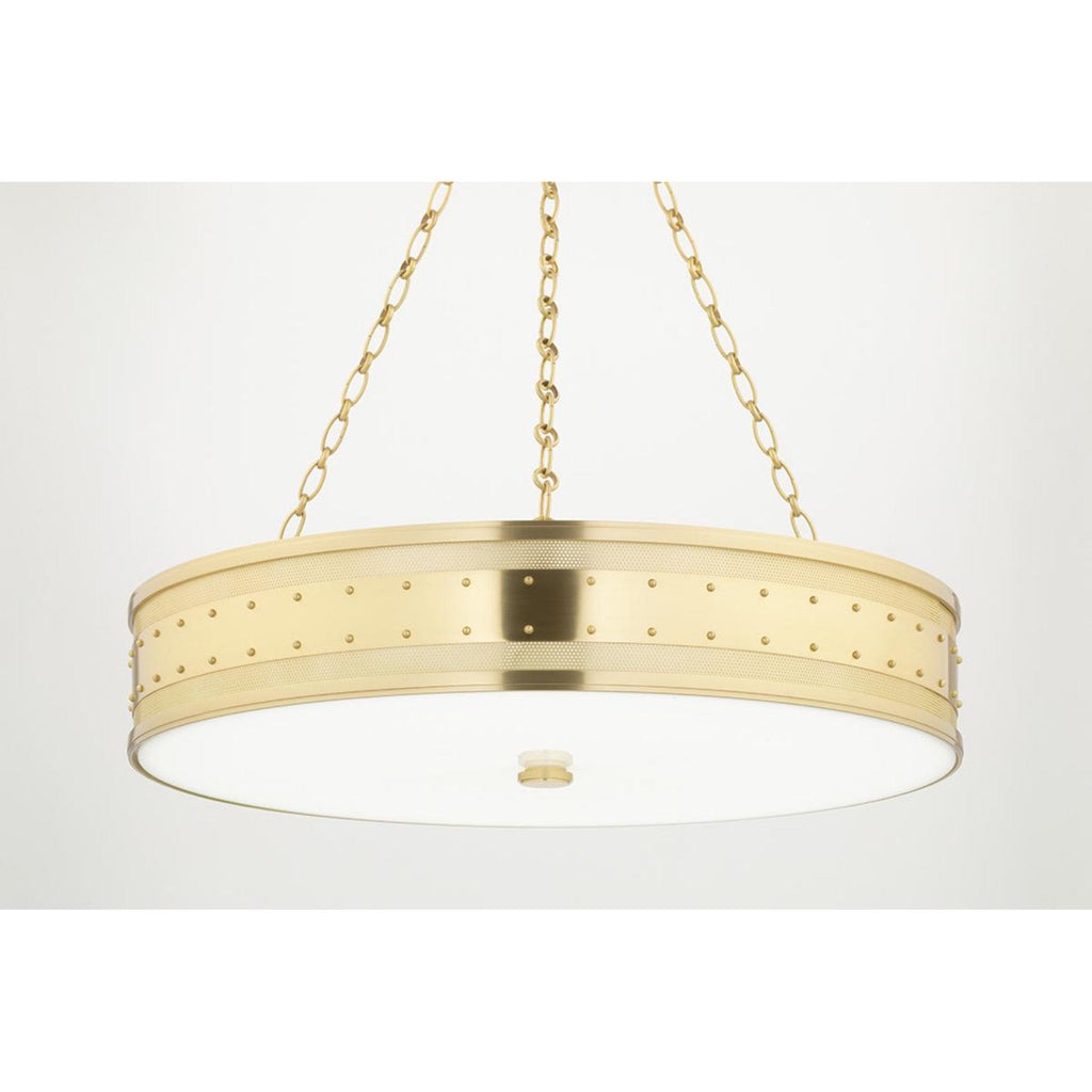 Gaines 4-Light Chandelier in Aged Brass 22L x 22W x 5.75H