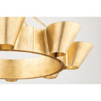 Reeve 8-Light Chandelier in Vintage Gold Leaf 37.5L x 37.5W x 18H