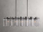 Delacroix Reeded Glass Oval Chandelier