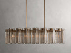 Delacroix Reeded Glass Oval Chandelier