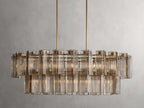 Delacroix Reeded Glass Oval Chandelier