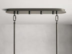 Delacroix Reeded Glass Oval Chandelier