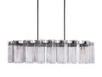 Delacroix Reeded Glass Oval Chandelier