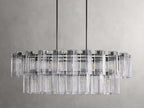 Delacroix Reeded Glass Oval Chandelier