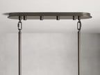 Delacroix Reeded Glass Oval Chandelier