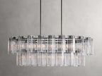 Delacroix Reeded Glass Oval Chandelier