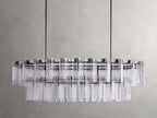 Delacroix Reeded Glass Oval Chandelier