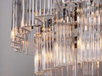 Delacroix Reeded Glass Oval Chandelier