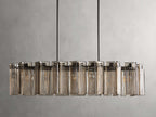 Delacroix Reeded Glass Oval Chandelier